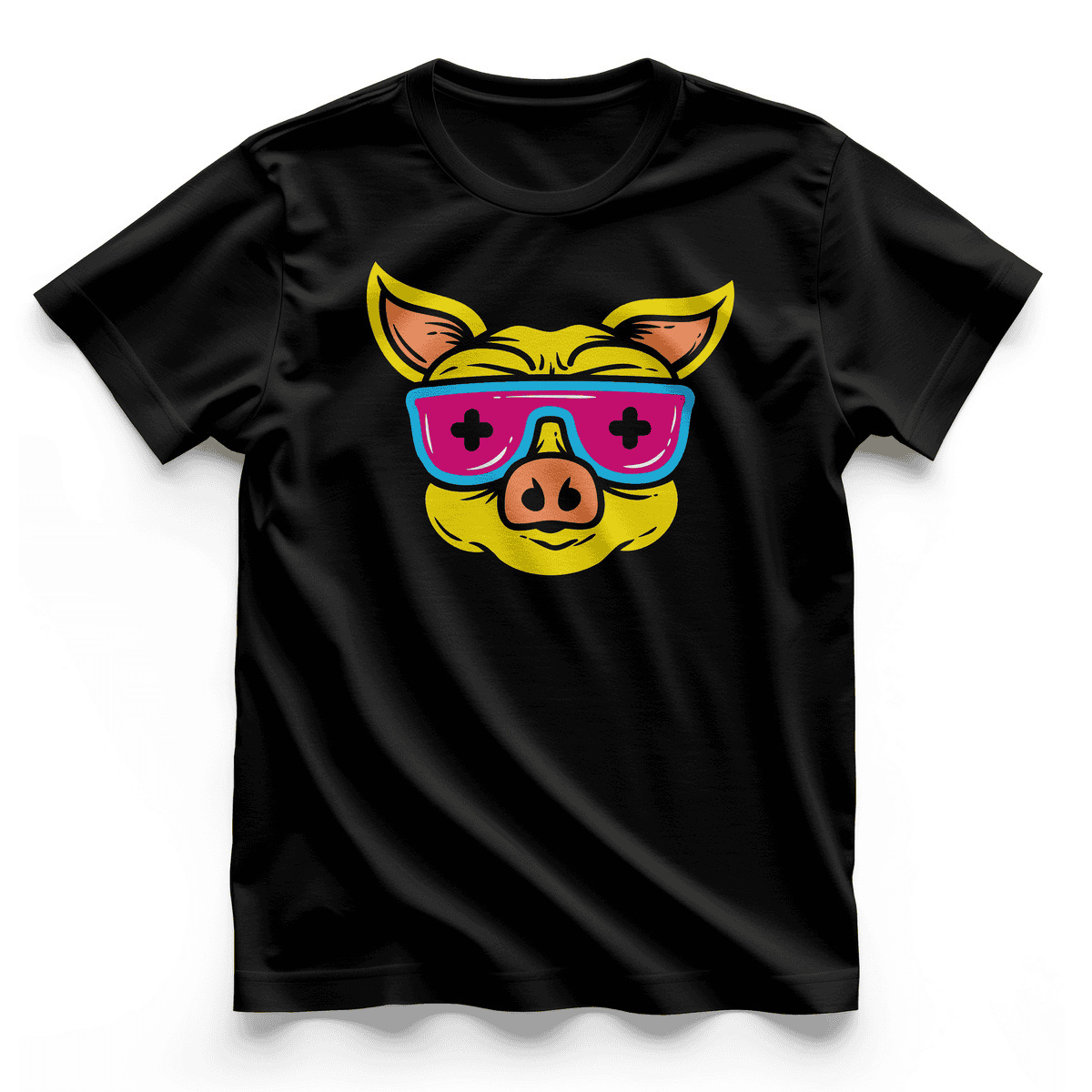 Tricou din bumbac organic personalizat - Pig Head