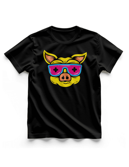 Tricou din bumbac organic personalizat - Pig Head