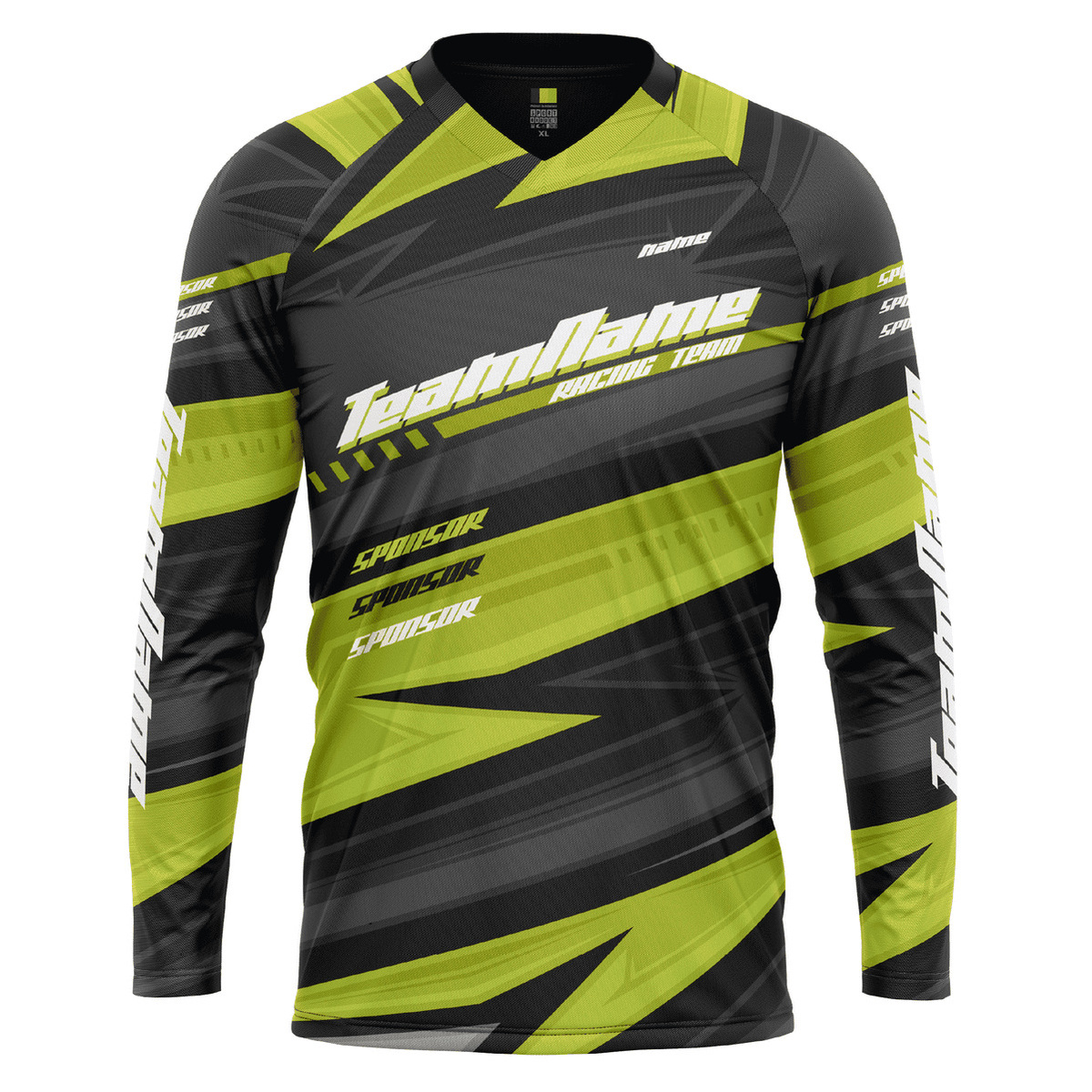 Bluza personalizata Proride Arrows Jersey Enduro - Downhill Black/Yellow