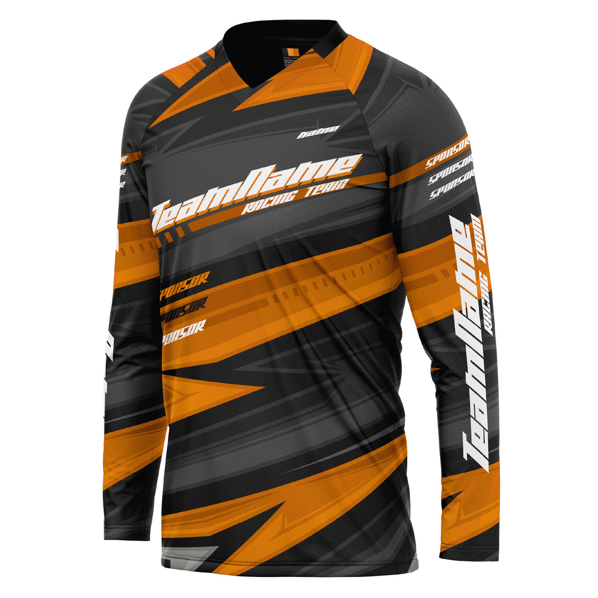 Bluza personalizata Proride Arrows Jersey Enduro - Downhill Black/Yellow