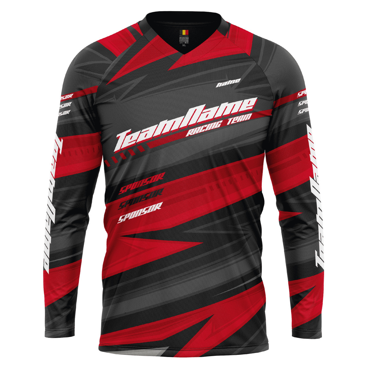 Bluza personalizata Proride Arrows Jersey Enduro - Downhill Black/Yellow