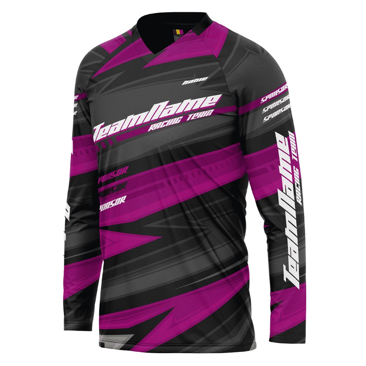 Bluza personalizata Proride Arrows Jersey Enduro - Downhill Black/Yellow