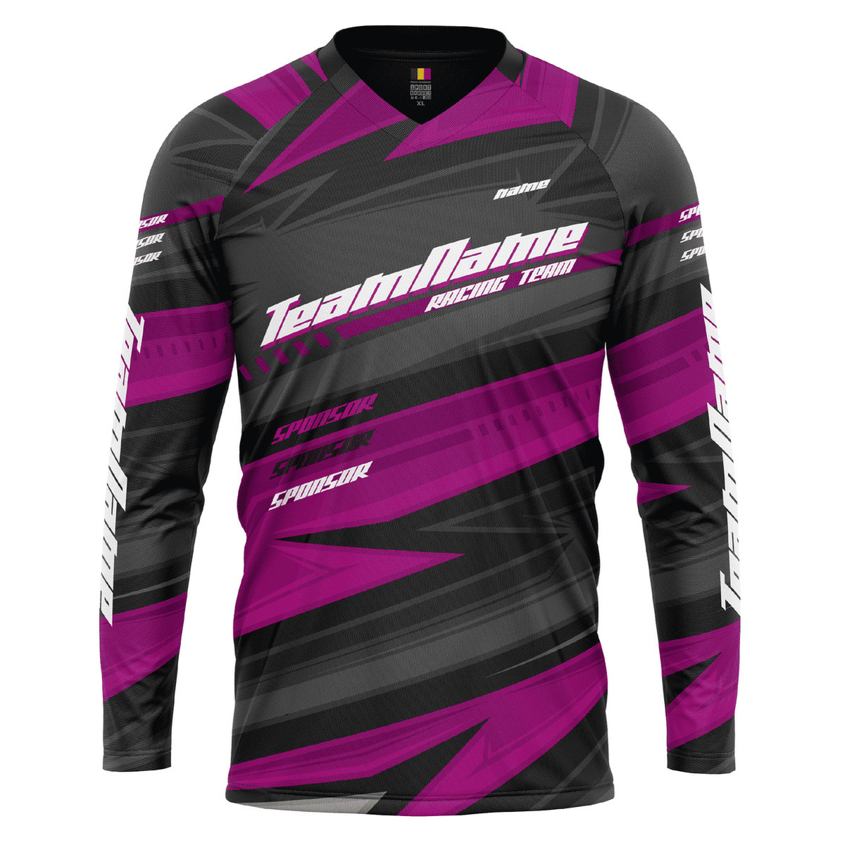 Bluza personalizata Proride Arrows Jersey Enduro - Downhill Black/Yellow