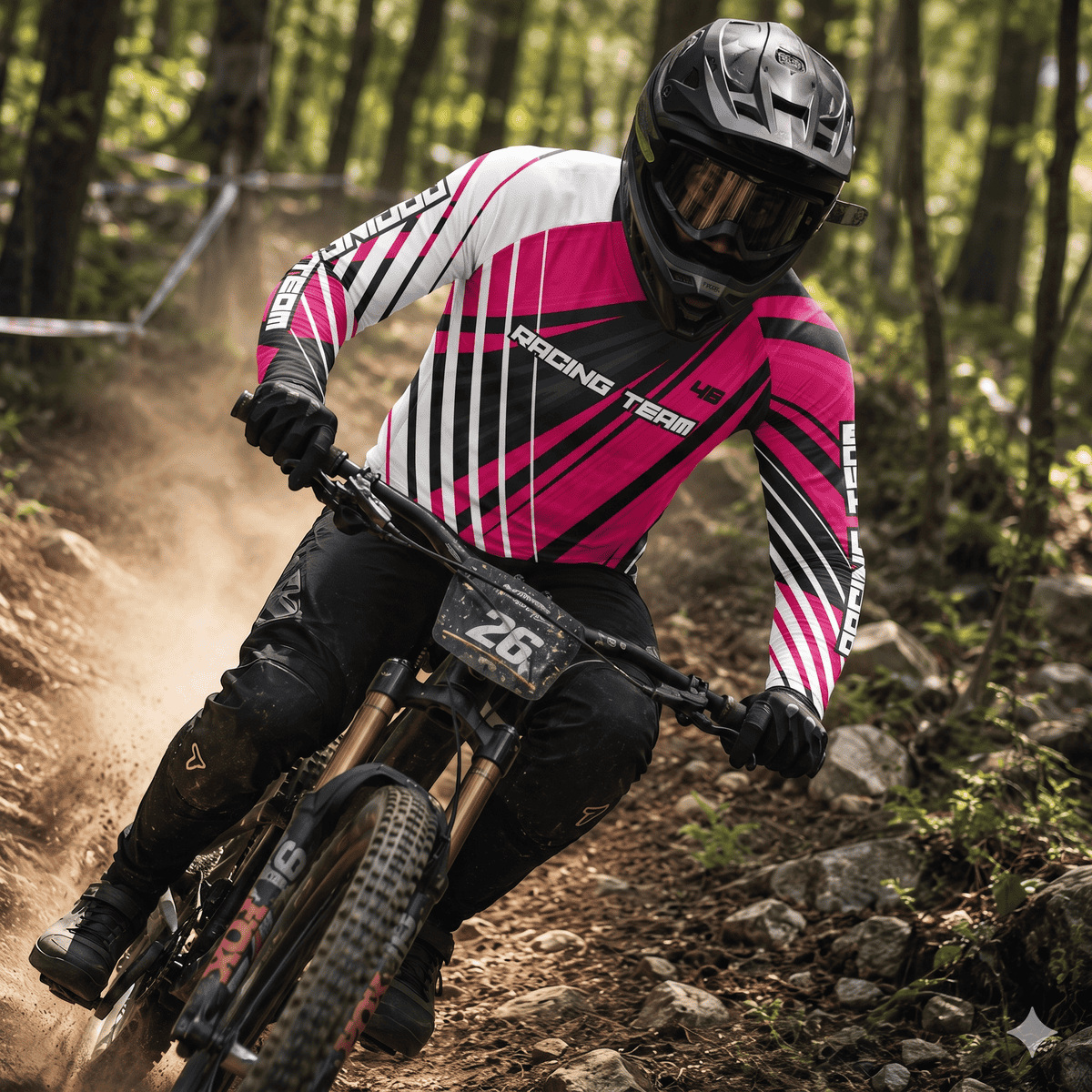 Bluza tehinca Proride Stripes Jersey pentru XC, Enduro & Downhill